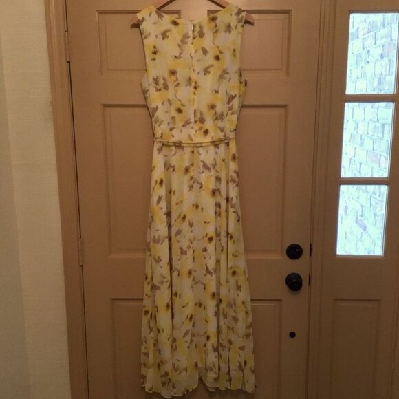 RK Sleeveless Floral Yellow Maxi Dress - Picture 5 of 10